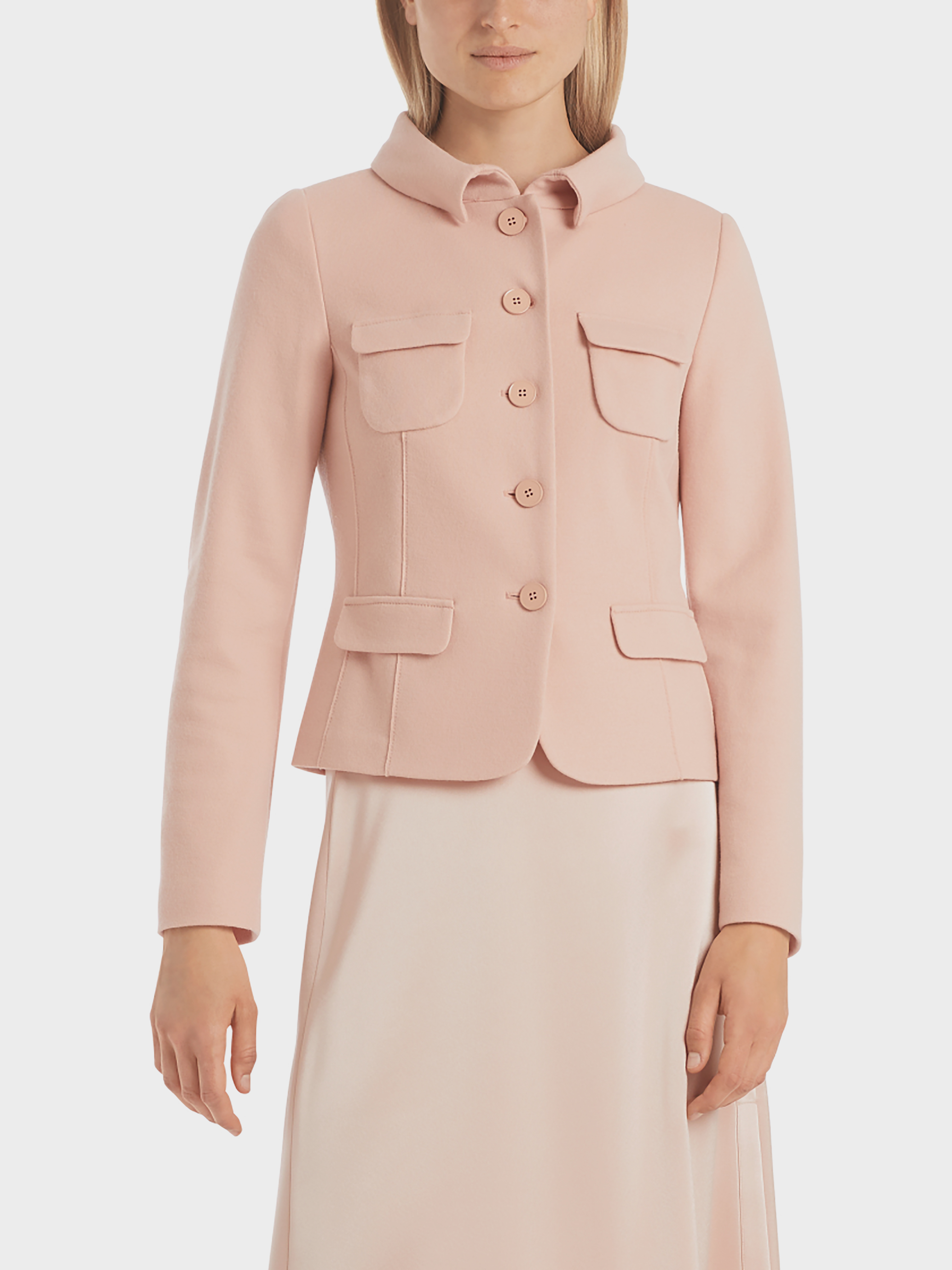 Feminine virgin wool felt jacket